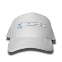 Load image into Gallery viewer, SACHI Trucker - White/Baby Blue